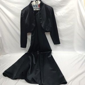 Nipon Night Black Dress with Matching Bolero Size 10